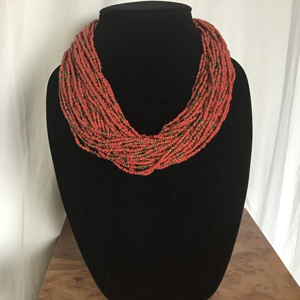 Lucky Brand Ethnic Seed Bead Crotchet Necklace